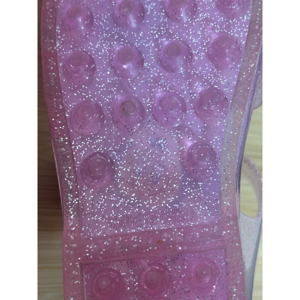 Minnie Mouse Size 9 Girls Toddler Jelly Fisherman Glitter‎ Pink Sandals Shoes - Picture 10 of 10